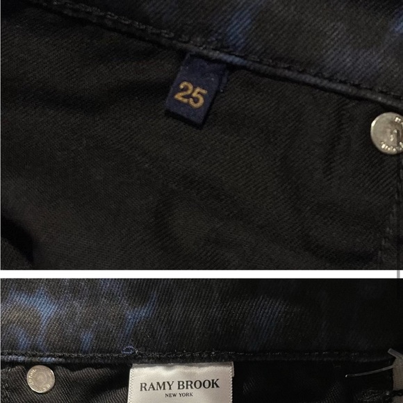 NWT Ramy Brook Womens Jeans Kate Skinny Animal Print Ankle Zip Blue 25 AW - Picture 4 of 5